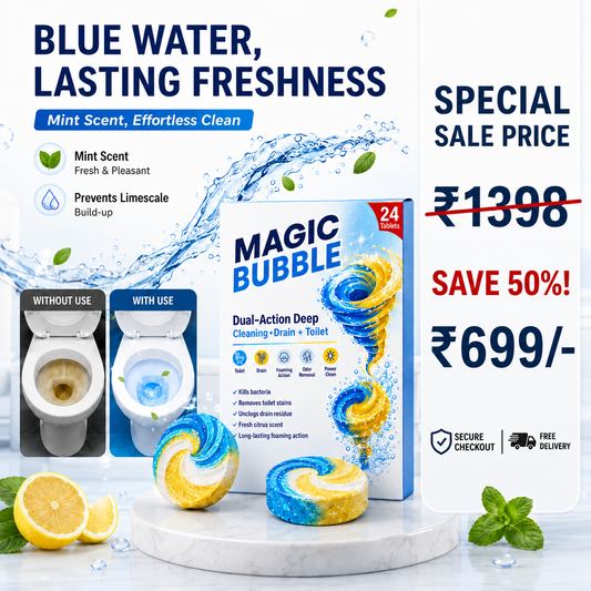 Magic Bubble Tablets โ Fast Deep Cleaning & Instant Unclogging with Fresh Citrus