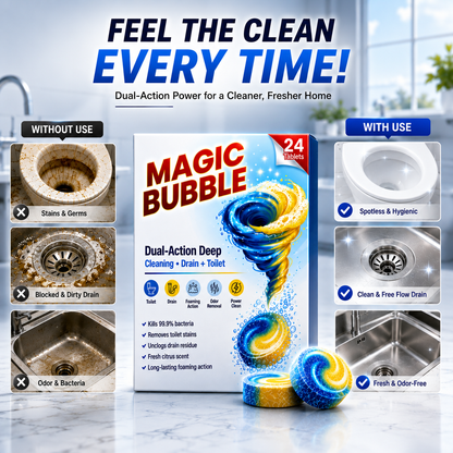 Magic Bubble Tablets – Fast Deep Cleaning & Instant Unclogging with Fresh Citrus
